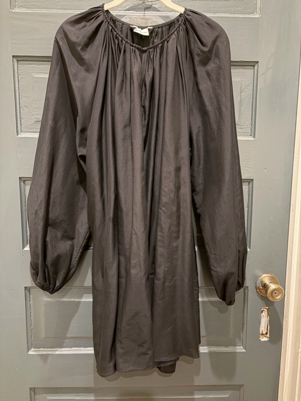 Matteau Cotton and Silk Mini Dress Black 4 (fits 6-8) - Picture 2 of 7